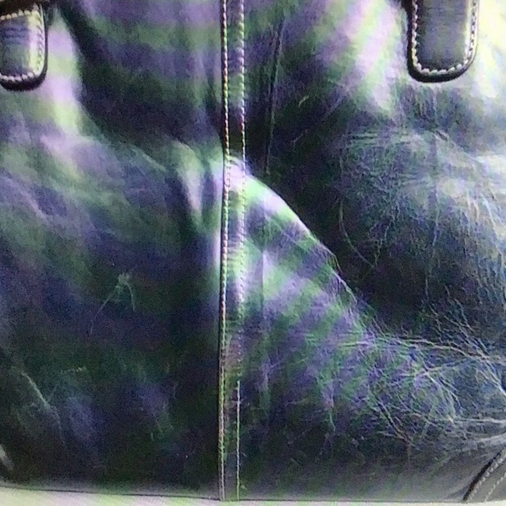 Fossil Black Lg Padded Leather Bag, Nice! - Picture 5 of 8